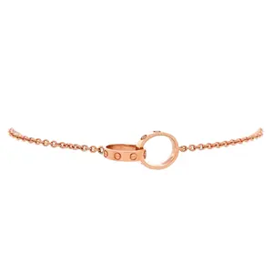 Pre-owned Cartier Love Interlocking Bracelet 18K Rose Gold by Rebag