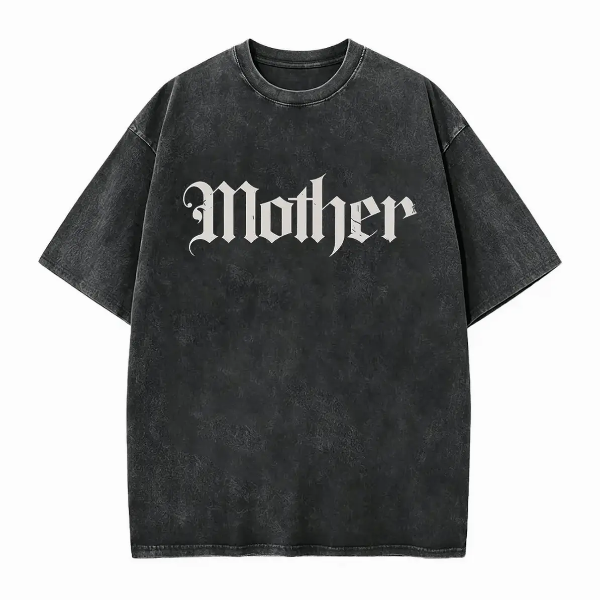 Women's Gothic 100% Cotton Casual Tshirt - Old English Mama Graphic, Edgy Grunge Short Sleeve, Relaxed Fit All-Seasons Top for Alternative Moms