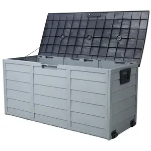 44" Waterproof Outdoor Storage Deck Box with Wheels - 250lbs Capacity Patio Organizer