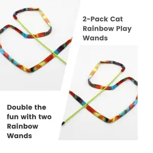 2-Pack Cat Rainbow Play Wands