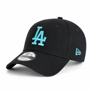 New Era 9FORTY MLB LA Dodgers Black Blue Adjustable Cap | Curved Brim Baseball Hat for Men & Women, Premium Embroidered LA Logo, Lightweight Streetwear Essential, Soft Pastel Urban Fashion Trend, Casual Sport Korea Style Collector Edition 2026