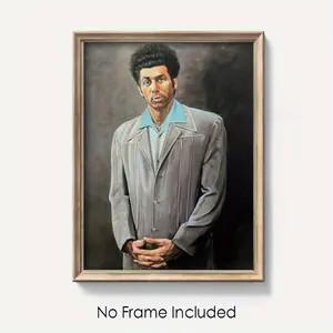 Cosmo Kramer Inspired Canvas Print - Unframed Modern Wall Art, High-Quality Canvas, Realistic Portrait for Living Room, Bedroom, Kitchen Decoration - Fashionable Gift Idea, Art Decor Wall Art, Wall Art Decoration, Canvas Wall Art