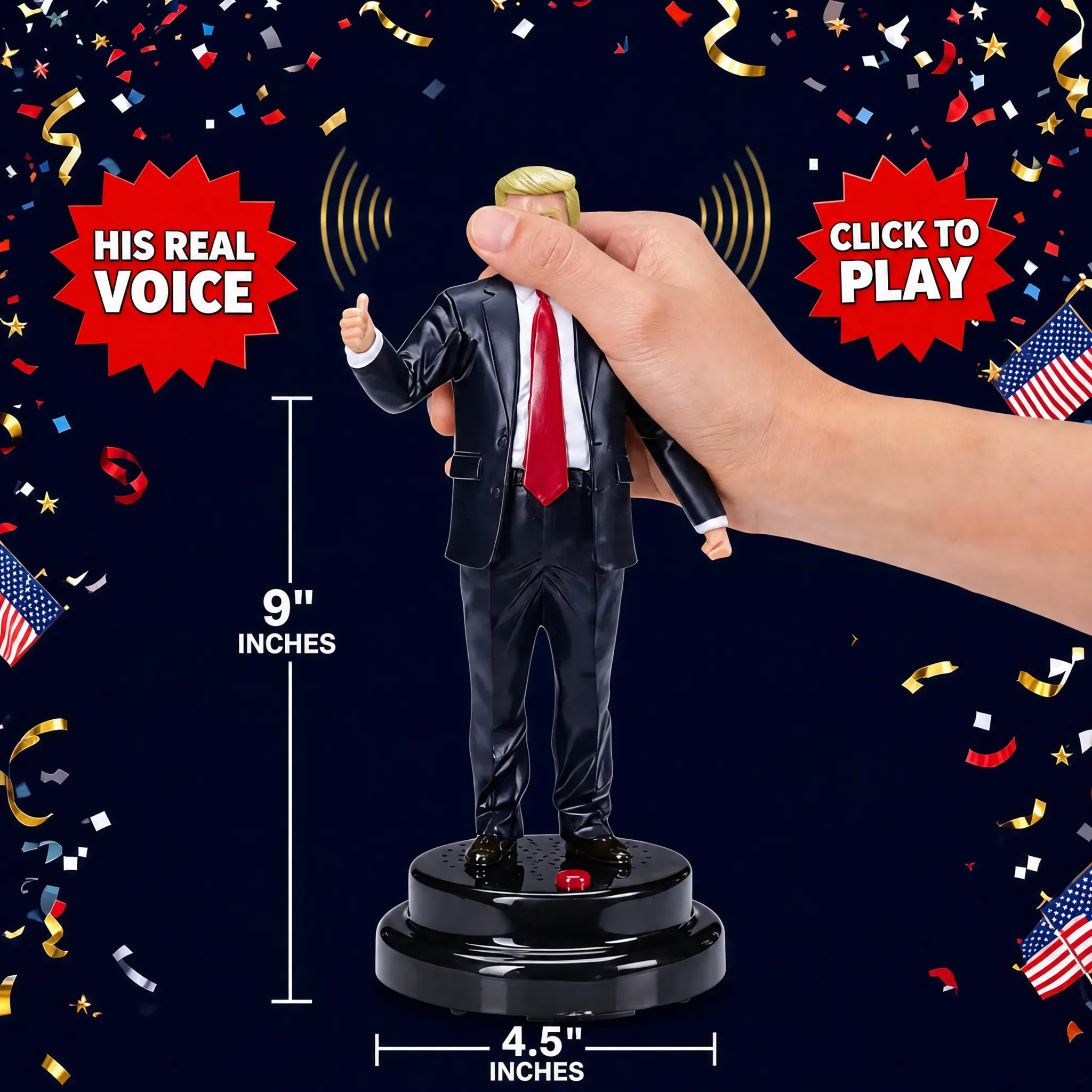 Talking Figure with 17 Spoken Lines - Press the Button to Hear Hilarious Quotes - Funny Novelty Gag Gift for Men, Collectible Desk Display Toy & Conversation Starter for Him