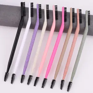 ended Eyelash & Eyebrow Brush Set, 3 Counts Spiral Eyelash Brush, Eyebrow Brush, Professional Makeup Tools for Women