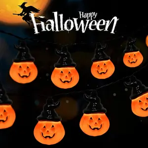 Halloween String Lights, Pumpkin Lanterns Insertable, 10 Feet 20 LED Battery Operated Pumpkins for Halloween Thanksgiving Decorations