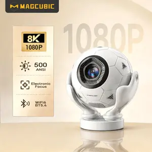 Magcubic HY320F Soccer Projector 500ANSI 8K Support Native 1080P Google Assistant Dual WiFi 6 Bluetooth 5.4 Android 14 Electric Focus Short Throw Ratio Built-in Speaker Portable Mini Projector for Home Theater Outdoor summerwins