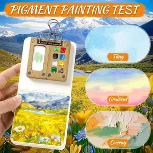 Mini Portable Wooden Palette for Artists, Available in 8/15 Wells, Essential Watercolor Toolset for Students & Travel Sketching