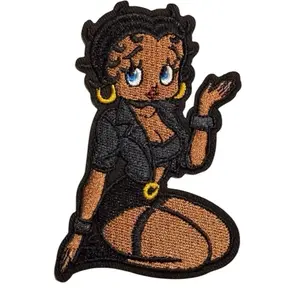 Betty melanin Iron On Patches for Clothing