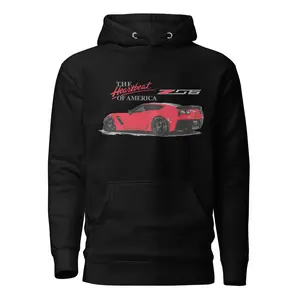 Torch Red C7 Corvette Z06 Custom Vette Drivers Hoodie Pullover Sweatshirt
