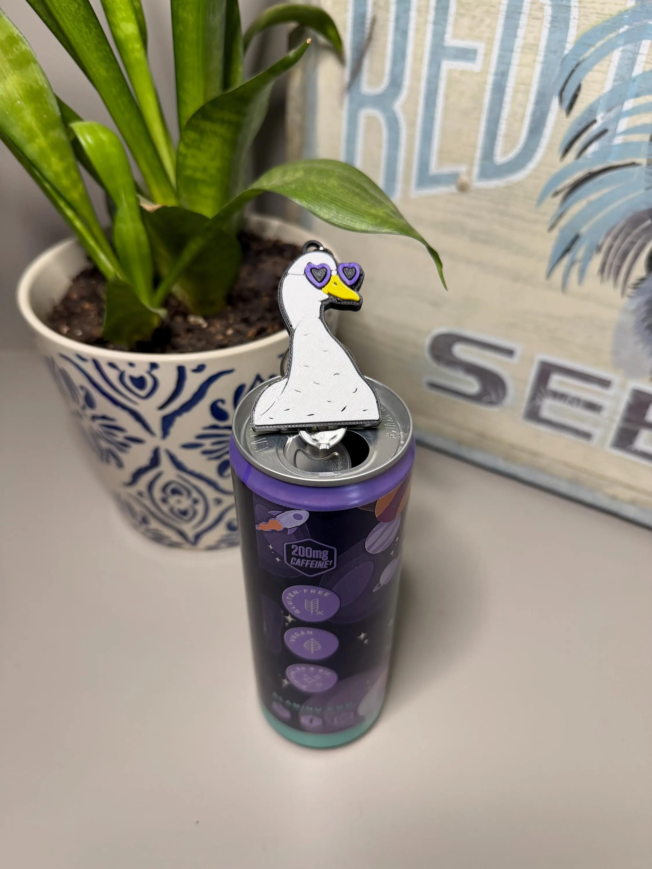 Silly Goose Can Tab Opener Keychain | 3D Printed Soda & Energy Drink Opener | Funny Goose Gift | Emotional Support Goose | Stocking Stuffer