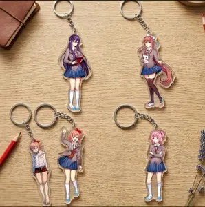 Doki Doki Literature Club Anime Acrylic Keychain, Monika Natsuki Yuri Sayori Keychain