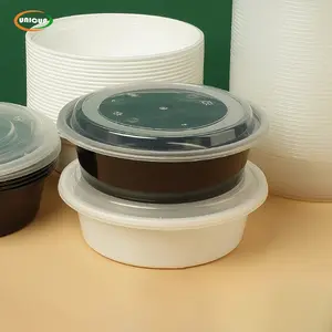 Unicup Meal Prep Container, 50 Pack 16 OZ To Go Containers，Round Plastic Food Storage Containers Set with Lids - Microwave, Freezer & Dishwasher Safe