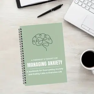 Therapist Anxiety Planner, Anxiety Management Workbook, Therapy Worksheets, Coping Skills, Mindfulness, Mental Health Guide