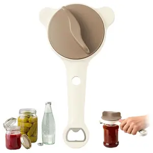 4-in-1 Adjustable Jar Opener – Stainless Steel Lid Remover for Seniors & Arthritis
