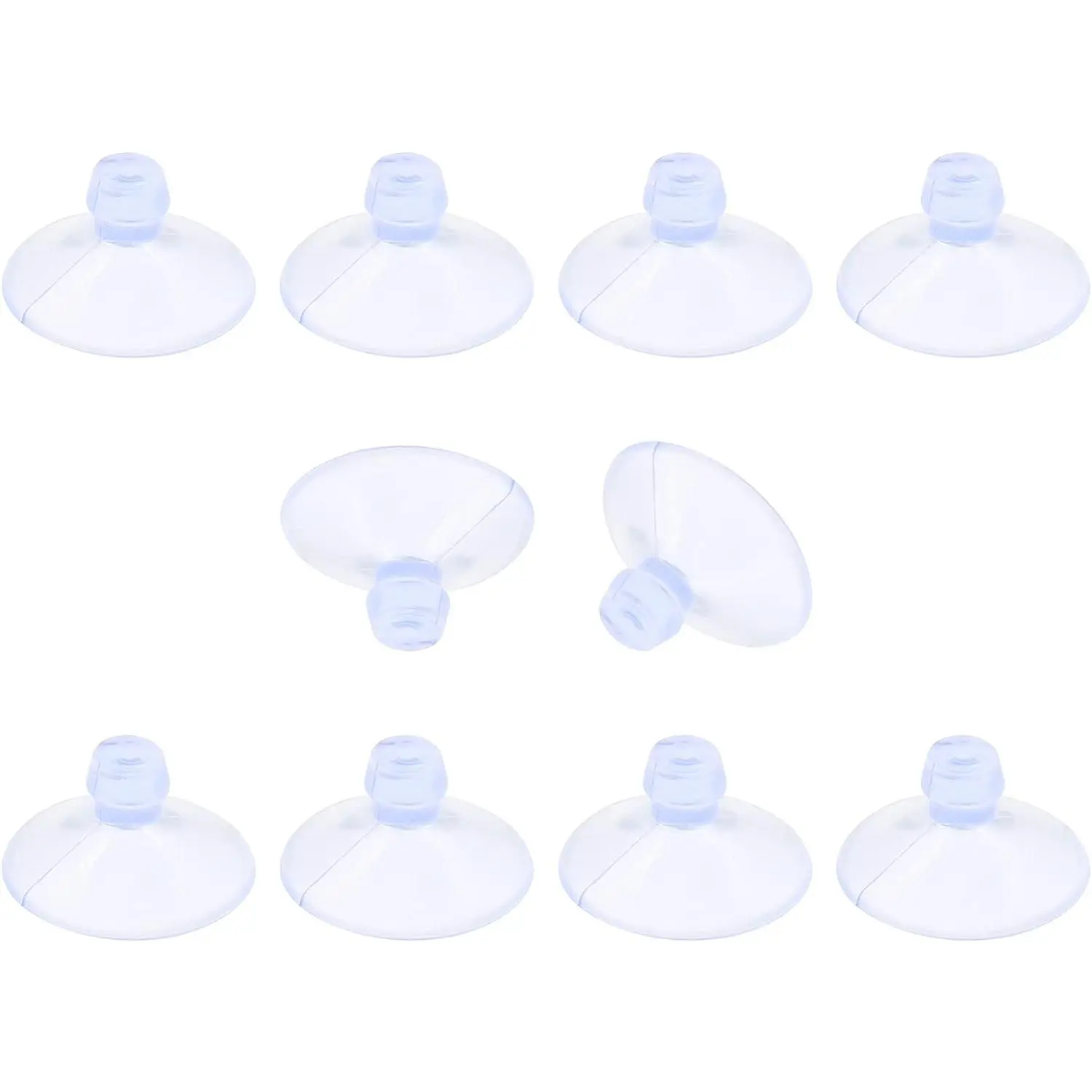 10 Pack Glass Tableholders - 18mm Rubber Suction Cups, Anti- Transparent Holders, Desk Suction Pads for Furniture