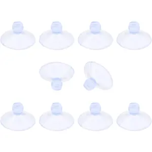 10 Pack Glass Tableholders - 18mm Rubber Suction Cups, Anti- Transparent Holders, Desk Suction Pads for Furniture