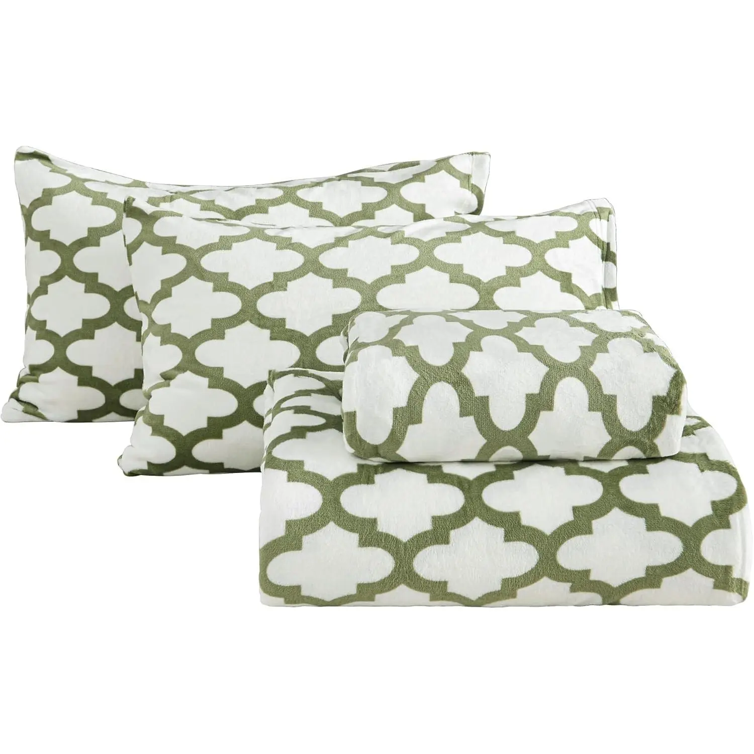 Green Quatrefoil Print