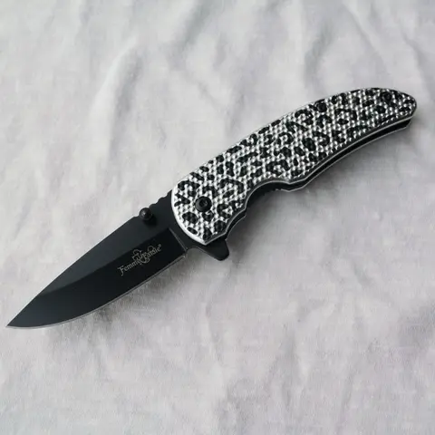 Ladies Pocket Knife Leopard Print Mini Folding Knife Carving Whittling Camping