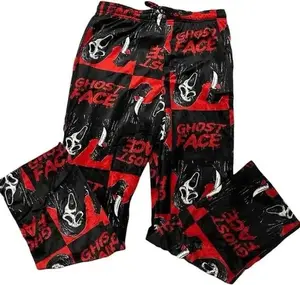 Ghost Face Sleep Pajamas Pants, horror Pajamas, homewear pajama, horror pants, halloween bottom