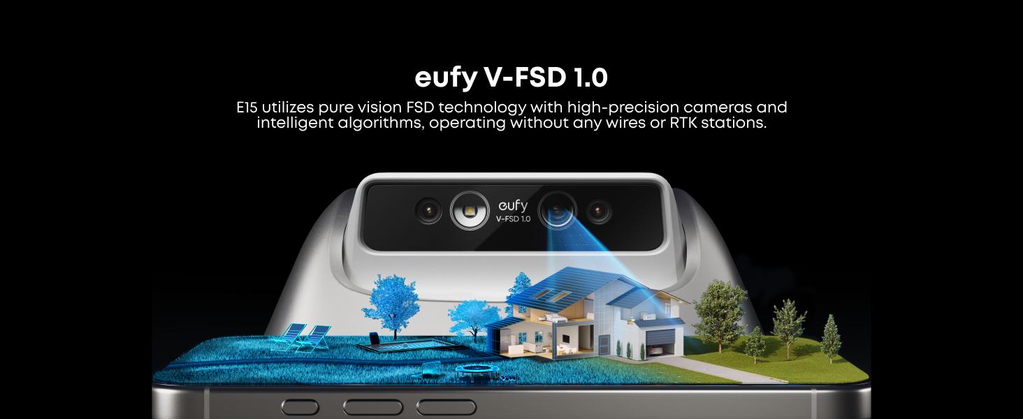 eufy Robot Lawn Mower E18, No Wire, No RTK, No Signal Issue, Hands-Free Auto Mapping, Precise Obstacle Avoiding, Reliable Lawn Maintenance, Worry-Free Experience