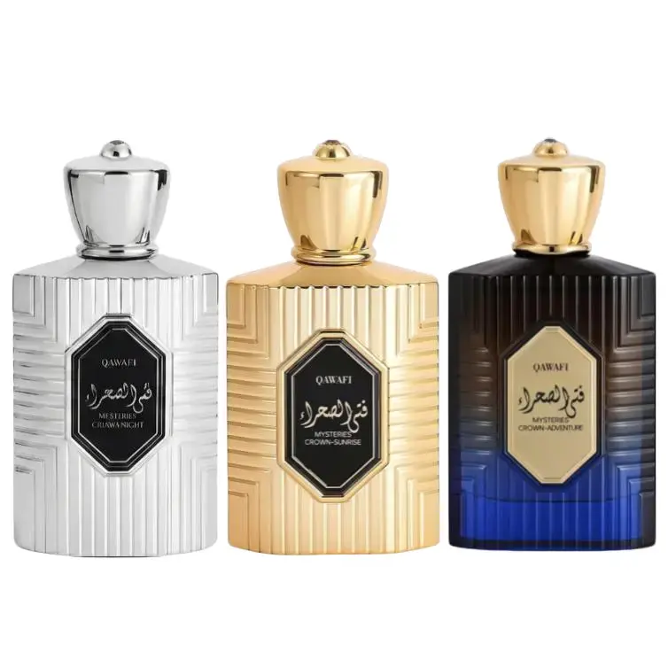 (3pc Bundle Pack) Mysteries Crown Night + Mysteries Crown Sunrise + Mysteries Crown Adventure by Qawafi Extrait De Parfum, 3.4 oz Each