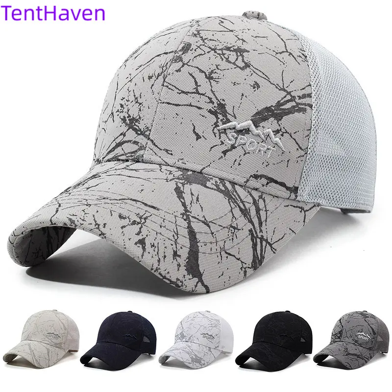 2026 Summer New Men's Sun Hat Outdoor Sports Sunshade Hat Rear Mesh Baseball Hat Leisure Fishing Breathable Duck Tongue Hat