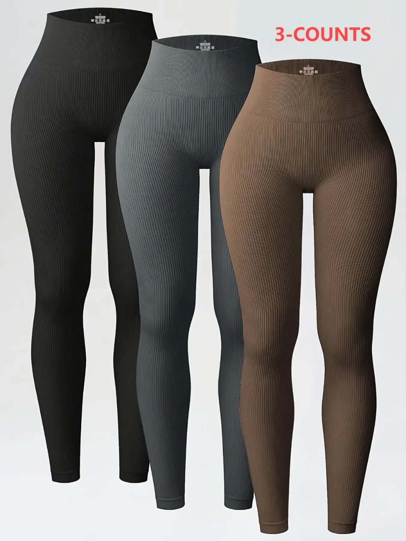 Women's Seamless Ribbed Leggings, High Waist Design, Non-See Through, Comfortable Fit, Ideal for Yoga, Fitness, Daily Wear, High Waisted Leggings, Stretchy Seamless Leggings, High Waisted Sportswear