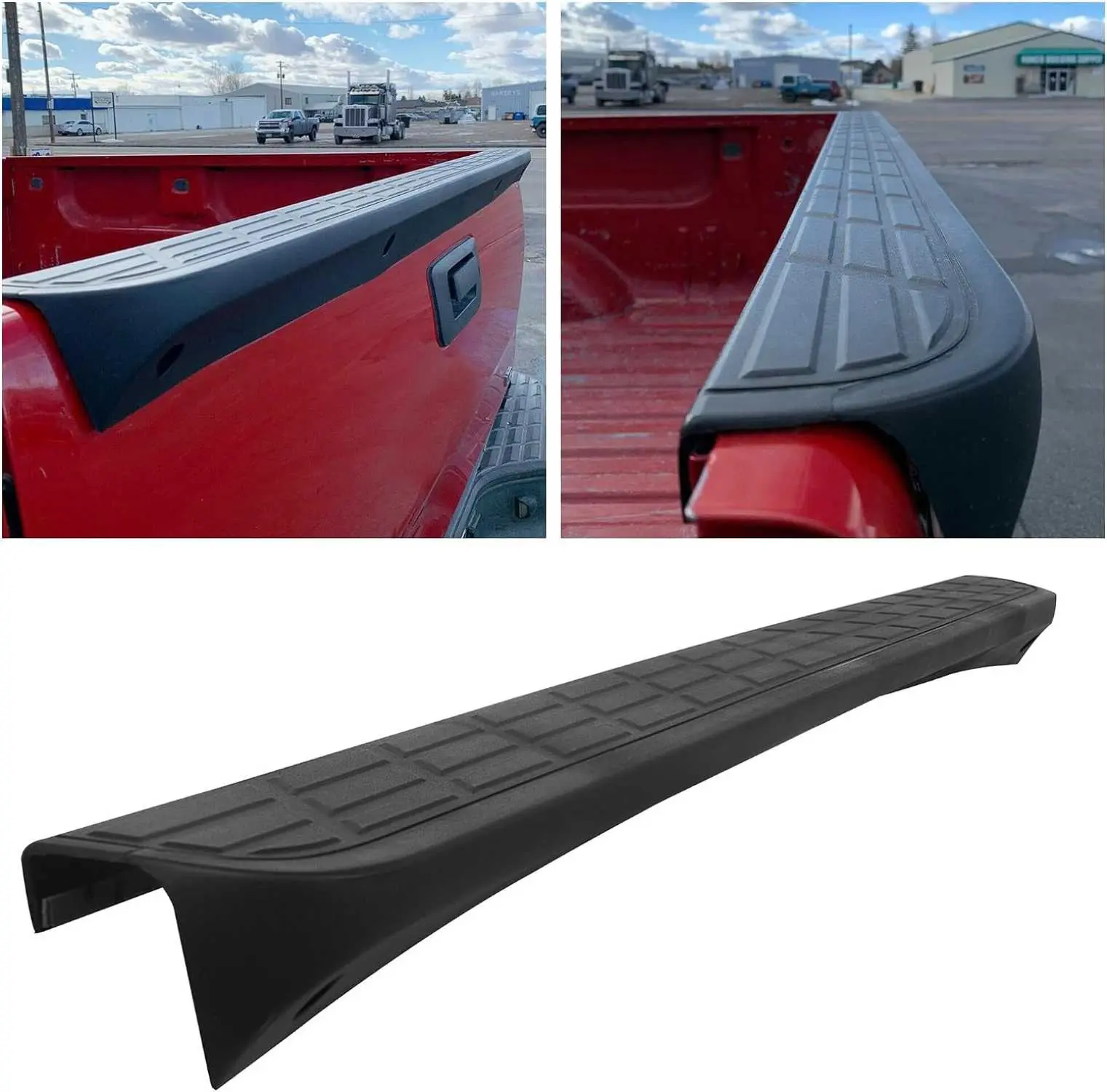 Tailgate Cap Molding Cover Compatible with 2007-2013 Chevy Silverado & GMC Sierra 1500, 2007-2014 Chevy Silverado & GMC Sierra 2500HD 3500HD, Truck Tailgate Protector (Not Fit Classic)