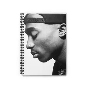 Inspired Spiral Notebook - Ruled Line for Hip-Hop Lovers, Gift for Music Fans, Journaling, Back to School, Black and White Design