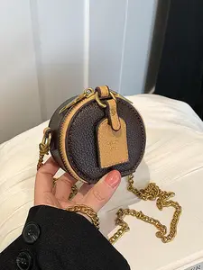 Light and luxurious texture retro Joker shoulder messenger bag, mini exquisite and compact Joker shoulder messenger bag, personalized daily commuting date sweet wind Joker leisure shoulder messenger bag, Crossbody Chain Bag