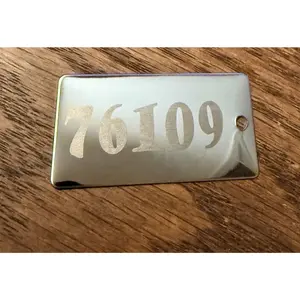 Polished Laser Engraved Stainless Steel Tag | 76109 Design