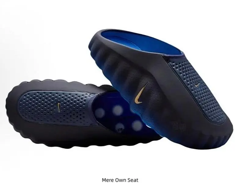 Black Blue Hollow Thick Platform Slide Sandals Breathable Non-slip Casual Shower Slippers for Daily Indoor Outdoor Use