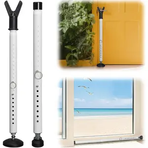 Door Security Bar 1.3" Door Security Bar for Hinged & Door Window Security Bars with Length for Hotel Travel Apartment Home 2PCS