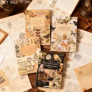 Vintage Scrapbooking Sticker Book, 1/2pcs Vintage Scrapbooking Sticker, Decorative Sticker for Scrapbooking, Journaling, Gift Wrapping, Sticker Packs, Stickers Kit