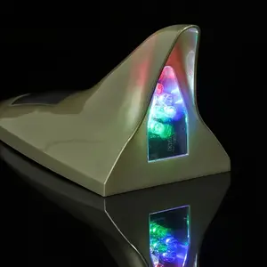 Solar LED shark fin roof warning light - Car Decorative Light, Durable ABS material, fun car decoration, 2pcs, Led For Car, LED Car Lights