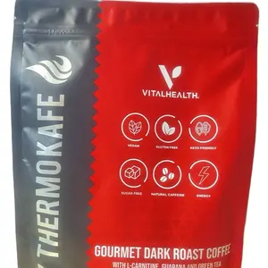 ThermoKafe de VitalHealth Café Gourmet con Ingredientes Naturales 150g - Naturali Ingredients Red Packaging - Beverage, Coffee