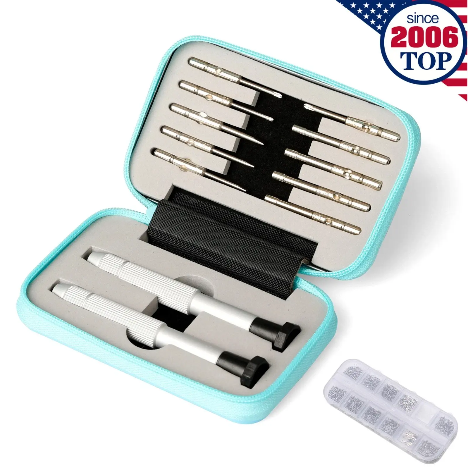 12PCS Precision Screwdriver Set Eyeglass Repair Tool Kit With 50PCS Screws