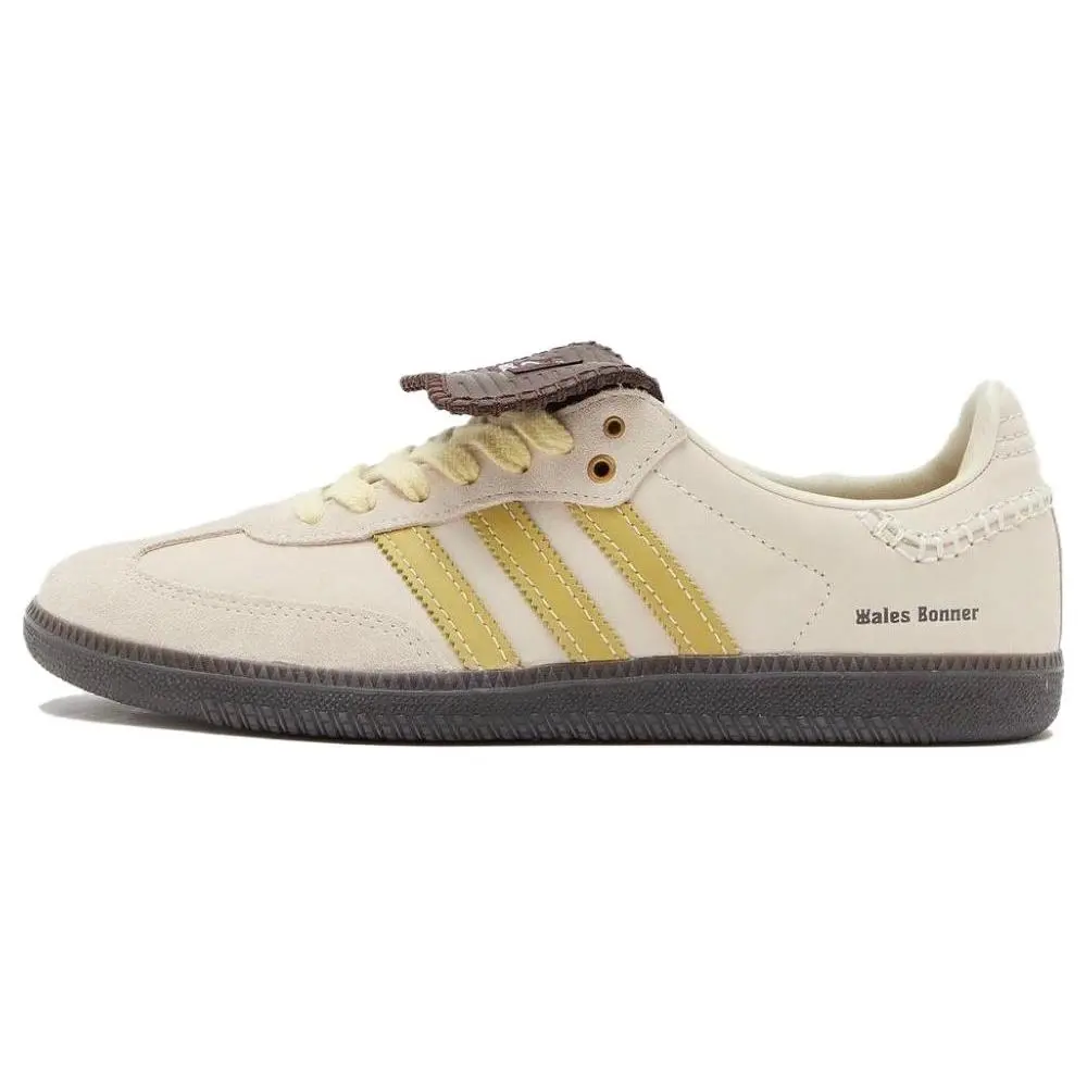 Men's & Women's Wales Bonner x Adidas Originals Samba Nubuck Low-Top Casual Footwear - White-Brown Walking Shoes, Lightweight Trainer with Comfort & Durability