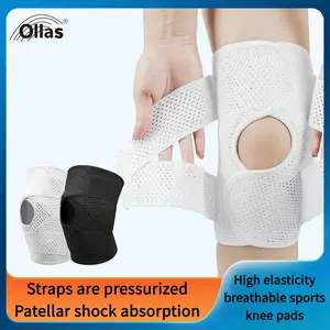 Knee Brace for Knee, Compression Knee Support with Air Mesh Fabric, Adjustable Knee Wrap with Side Stabilizers, Ultra-Soft Bandage for Sports, Running