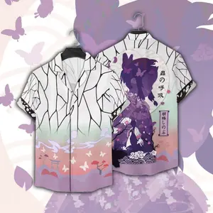 Kochou Shinobu Demon Slayer Hawaiian Shirt, Anime Merch Clothes Unique Gift For Men Women Fans