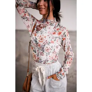 Calista Floral Mesh Top