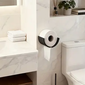 3D Printed Paper Towel Holder, Wall-Mounted Toilet Paper Rack, No Drilling, Bathroom Roll Organizer, Kitchen Storage Shelf