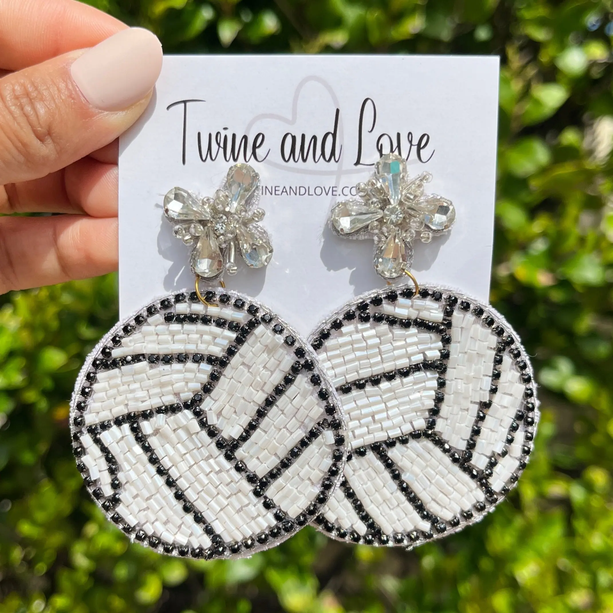 Volleyball Beaded Earrings Volleyball Beaded Earrings