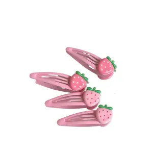 Cute Strawberry Design  , Fashionable  Accessories  Women & Girls, Lovely Hairwear Plain Color Temperament Bangs   Party, Daily Clothing Decor,   Set, Super Cute  hair summerwins,summerwins