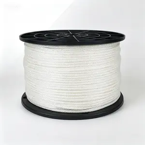 Industrial Strength Low Stretch Polyester Utility Cord, 1/8" Solid Braid Dacord Rope, 500 ft Spool, UV Resistant Heavy Duty Indoor Outdoor Cord
