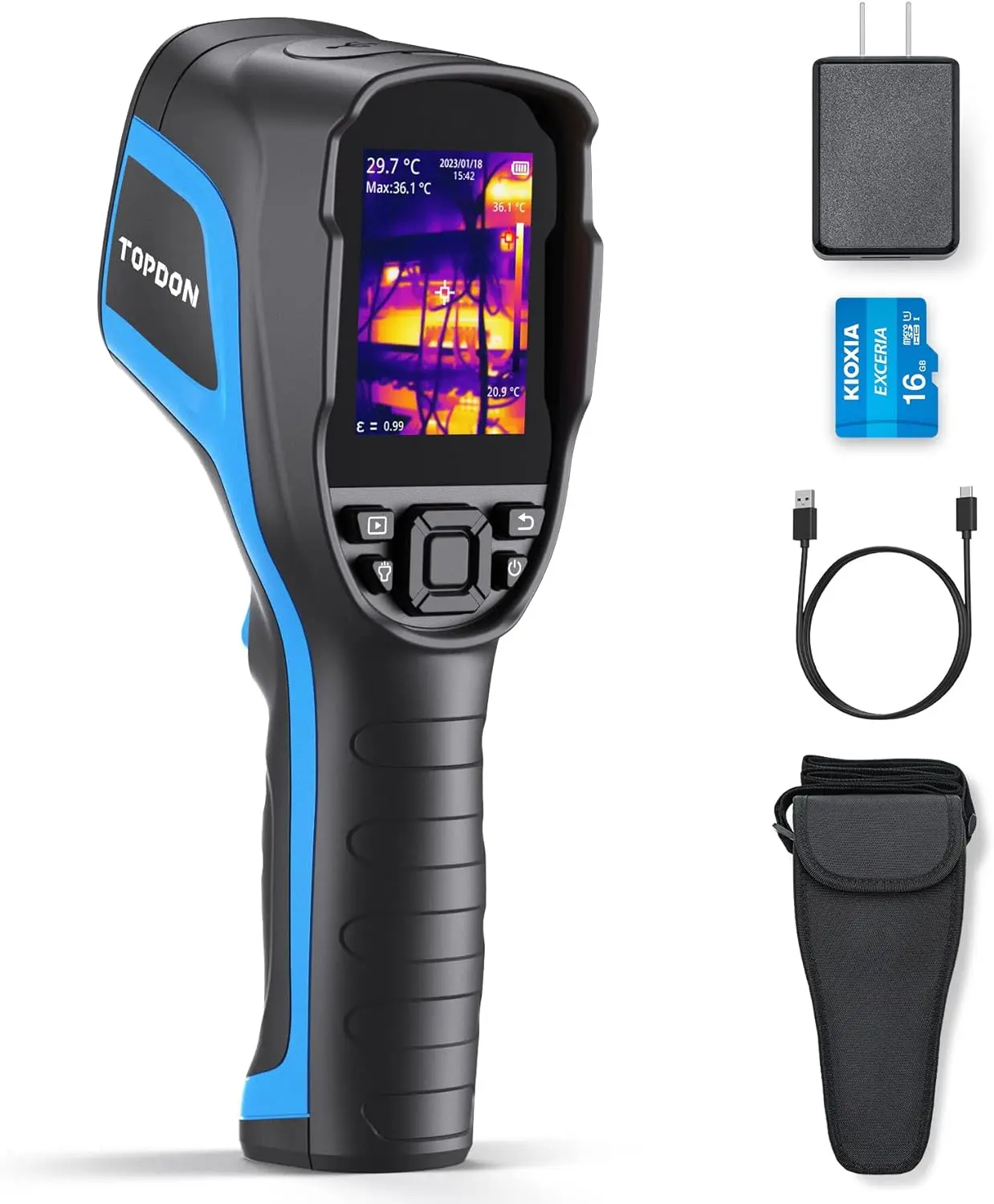 TOPDON TC004 Thermal Imaging Camera, 256 x 192 IR High Resolution Handheld Infrared Camera TOPDON TC004 Thermal Imaging Camera, 256 x 192 IR High Resolution Handheld Infrared Camera