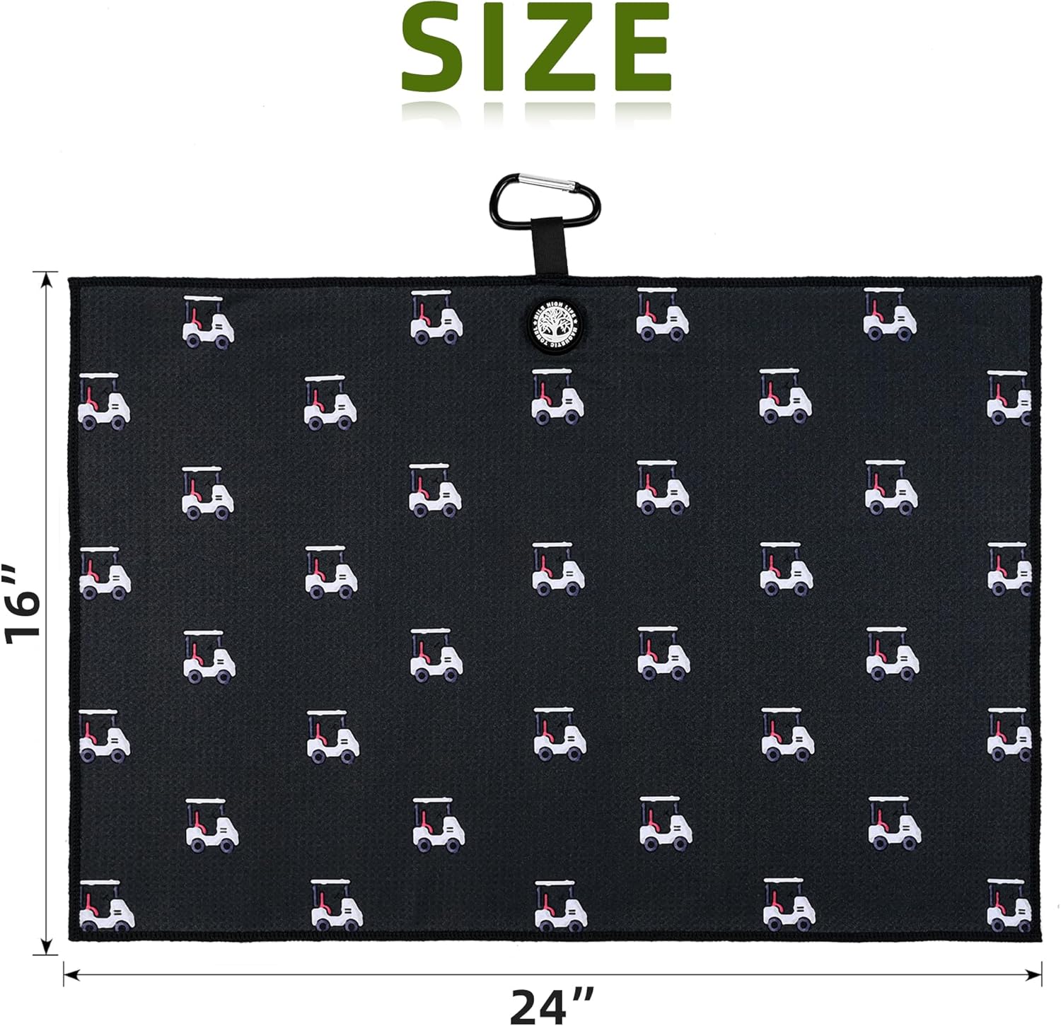 Mile High Life Magnetic Golf Towel (16"x24"), Fun Prints Microfiber Towels, Waffle Fabric Large Golf Towel, with Magnet and Heavy Duty Clip, Golf Bag Accessories for Men and Women