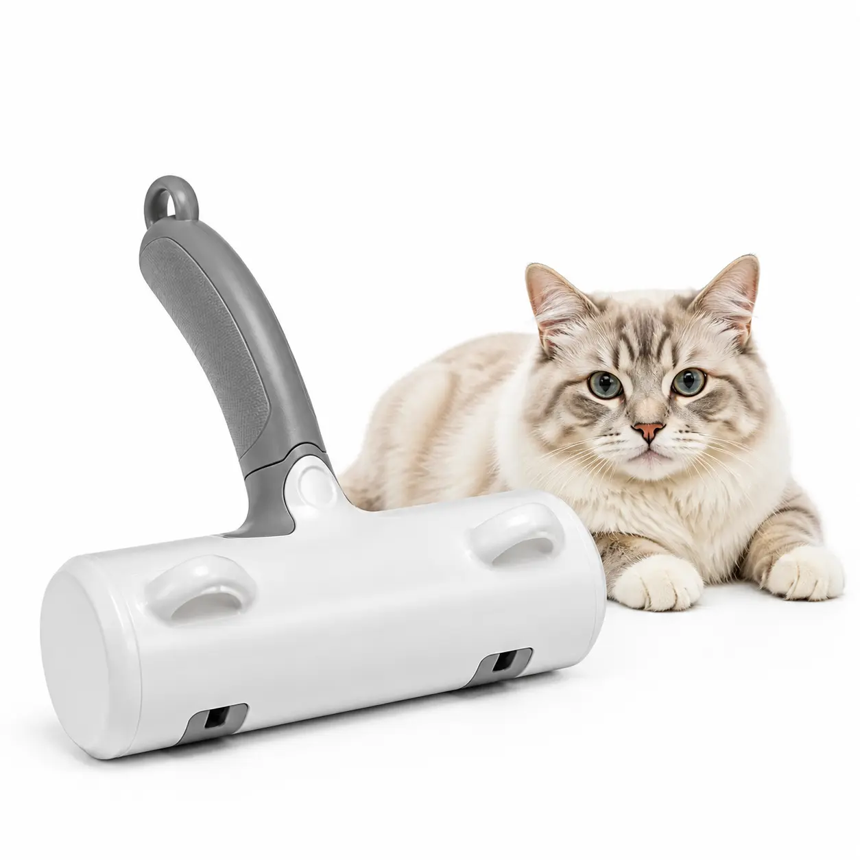 【New Arrival】Reusable Pet Hair Removal - Static Fur Remover for Dogs & Cats - Perfect for Furniture, Carpet & Bedding  - Washable Lint Roller with Large Dustbin & Cute Design - Bonus Cat Chew Toy Included, Easter Gift