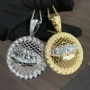 Trendy Jesus Disc Pendant | Iced Out Synthetic Moissanite Necklace | Street Style for Men