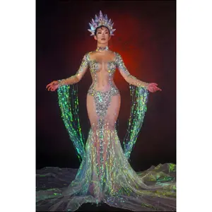 Goddess Kimico Rainbow Green crown not included Ship Same Day